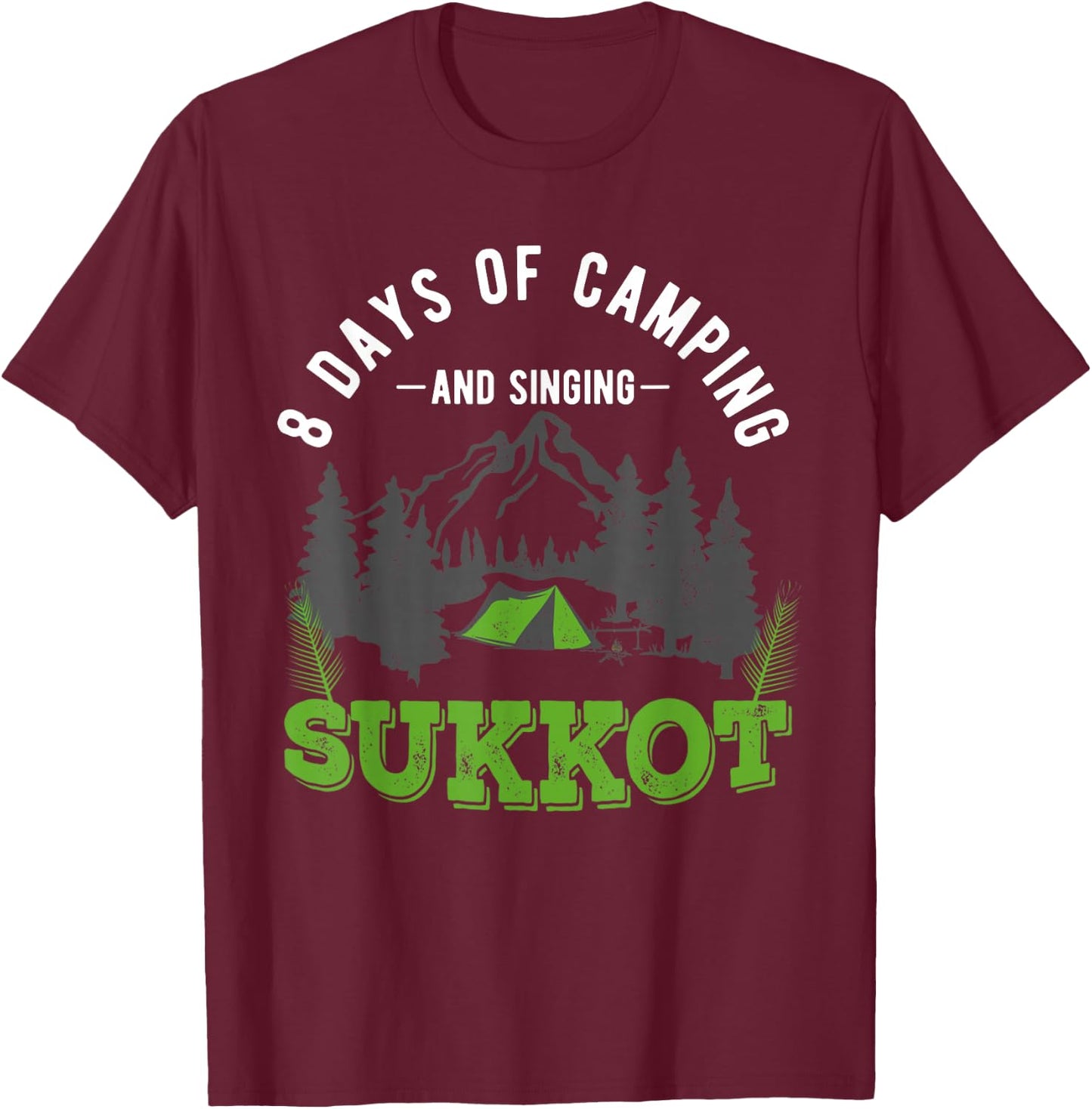 Feast of Tabernacles with Lulav and Etrog or Sukkot T-Shirt - T-Shirt | Maroon