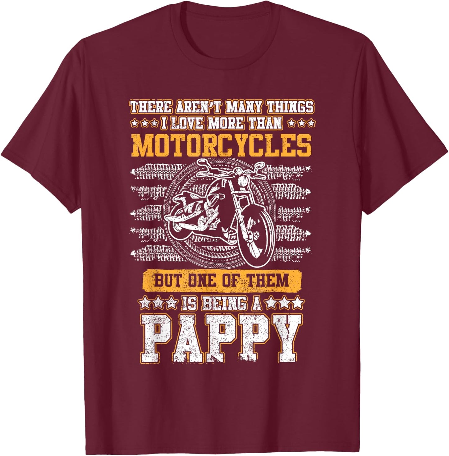 Motorcycle Shirt Being A Pappy Men Biker Christmas Gift T-Shirt - T-Shirt | Maroon