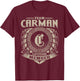 Team CARMAN Lifetime Member Funny CARMAN Family Name Vintage T-Shirt - T-Shirt | Maroon