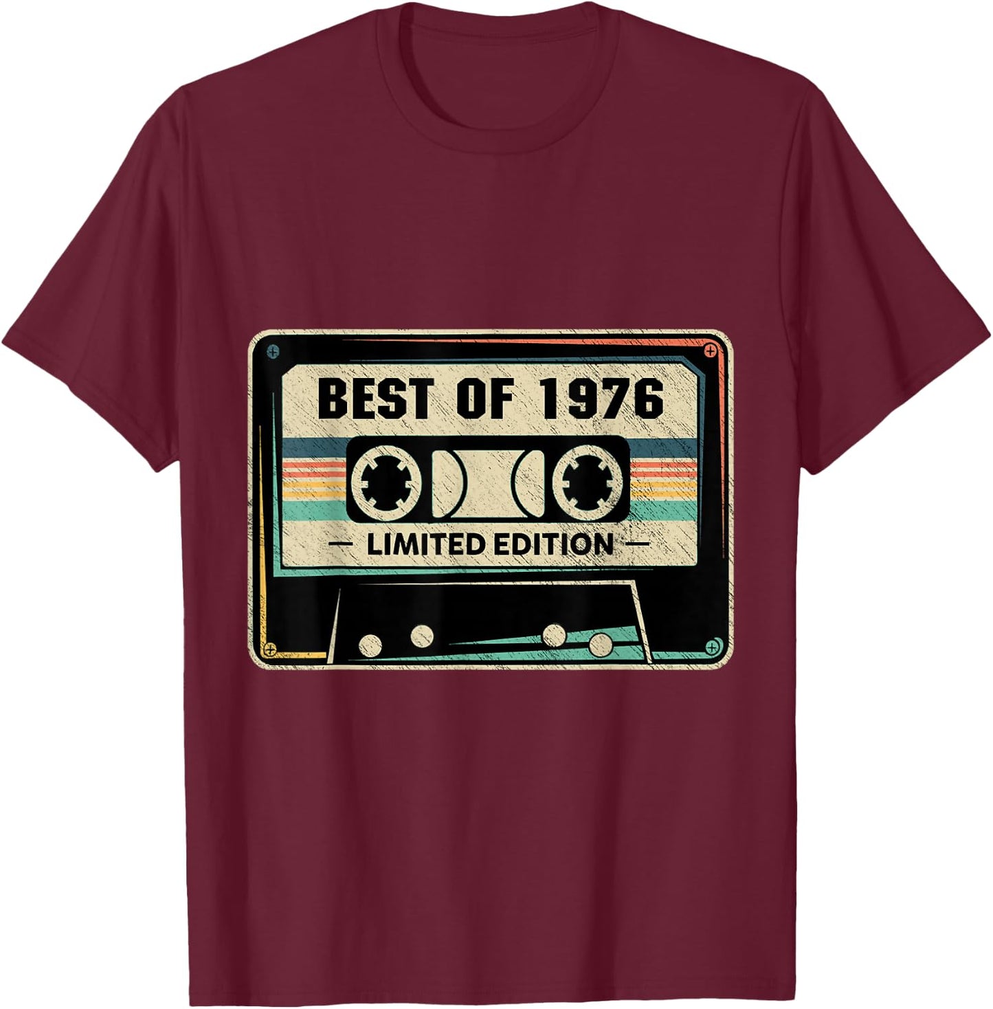 1976 Birthday and T-Shirt - T-Shirt | Maroon