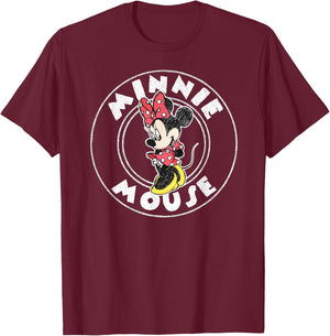 Minnie Mouse - Character Circle T-Shirt - T-Shirt | Maroon