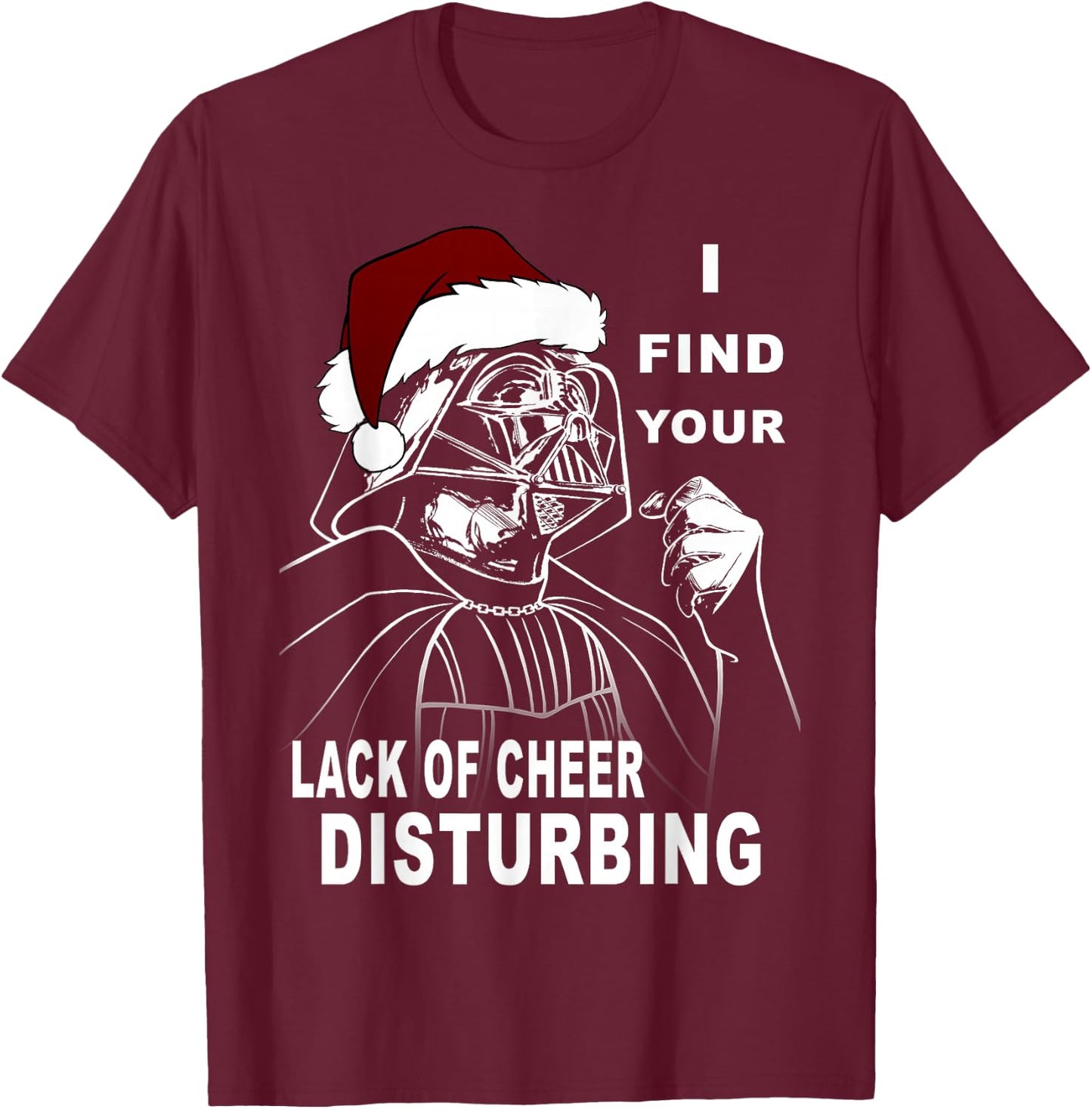 Star Wars Vader Santa Lack Holiday Cheer Christmas T-Shirt - T-Shirt | Maroon
