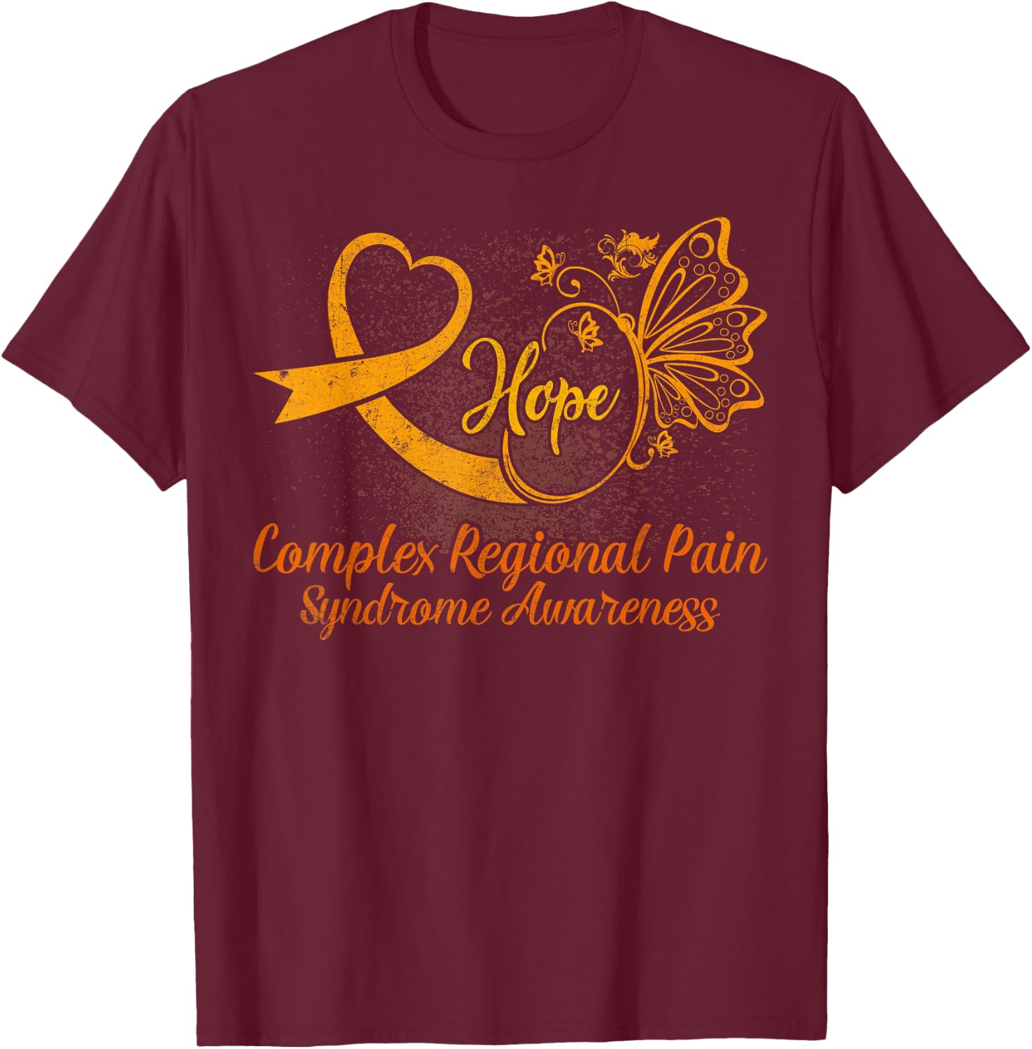CRPS Awareness Complex Regional Pain Syndrome Novelty T-Shirt - T-Shirt | Maroon