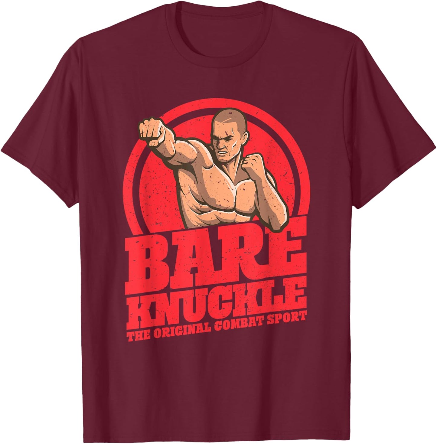 Bare-Knuckle Boxing - The Original Combat Sport T-Shirt - T-Shirt | Maroon