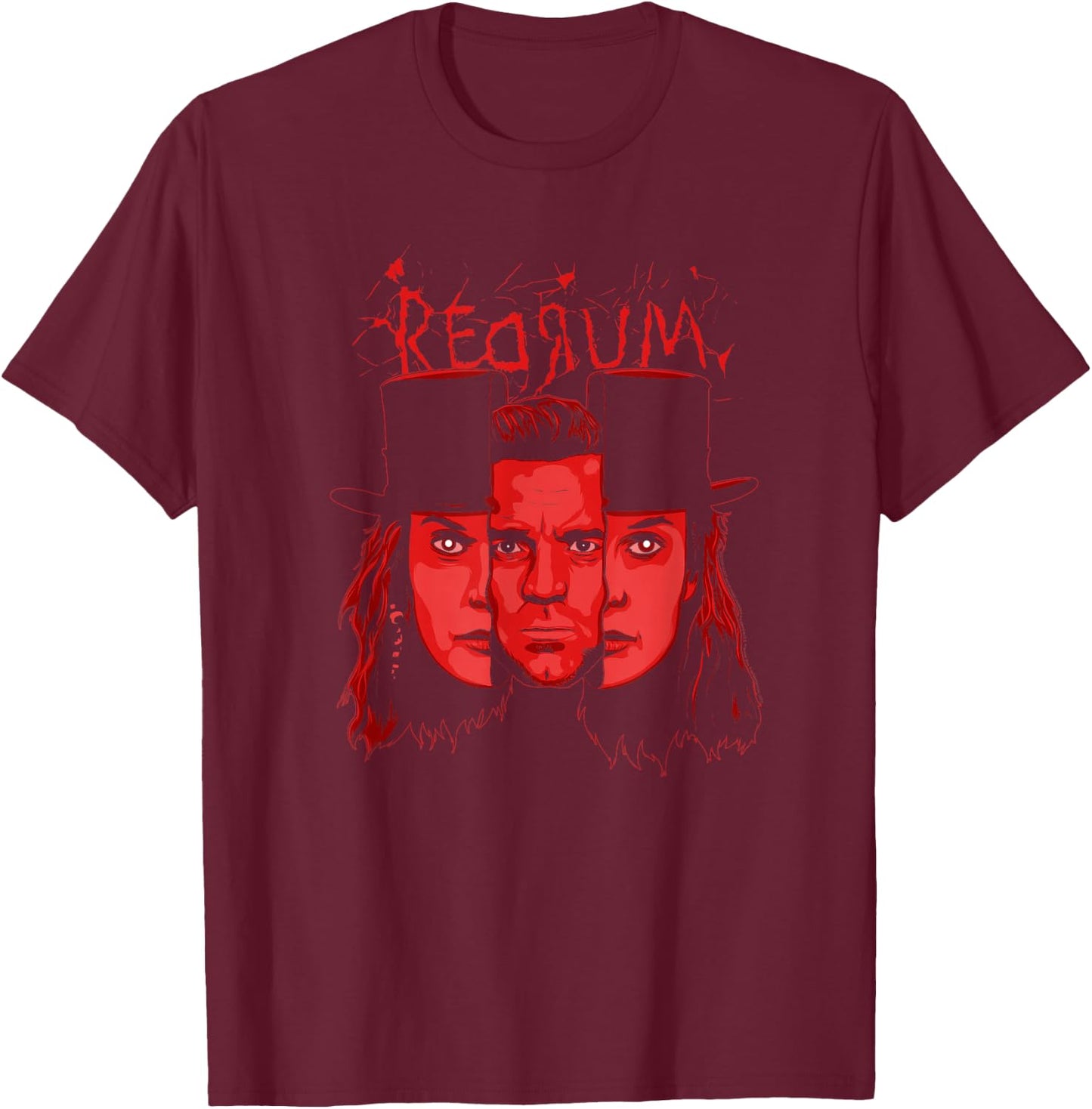 Doctor Sleep Dan Torrance & Rose The Hat Redrum Poster T-Shirt - T-Shirt | Maroon