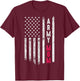 Army Mom US Vintage Flag Military Pride Women Mothers Day T-Shirt - T-Shirt | Maroon