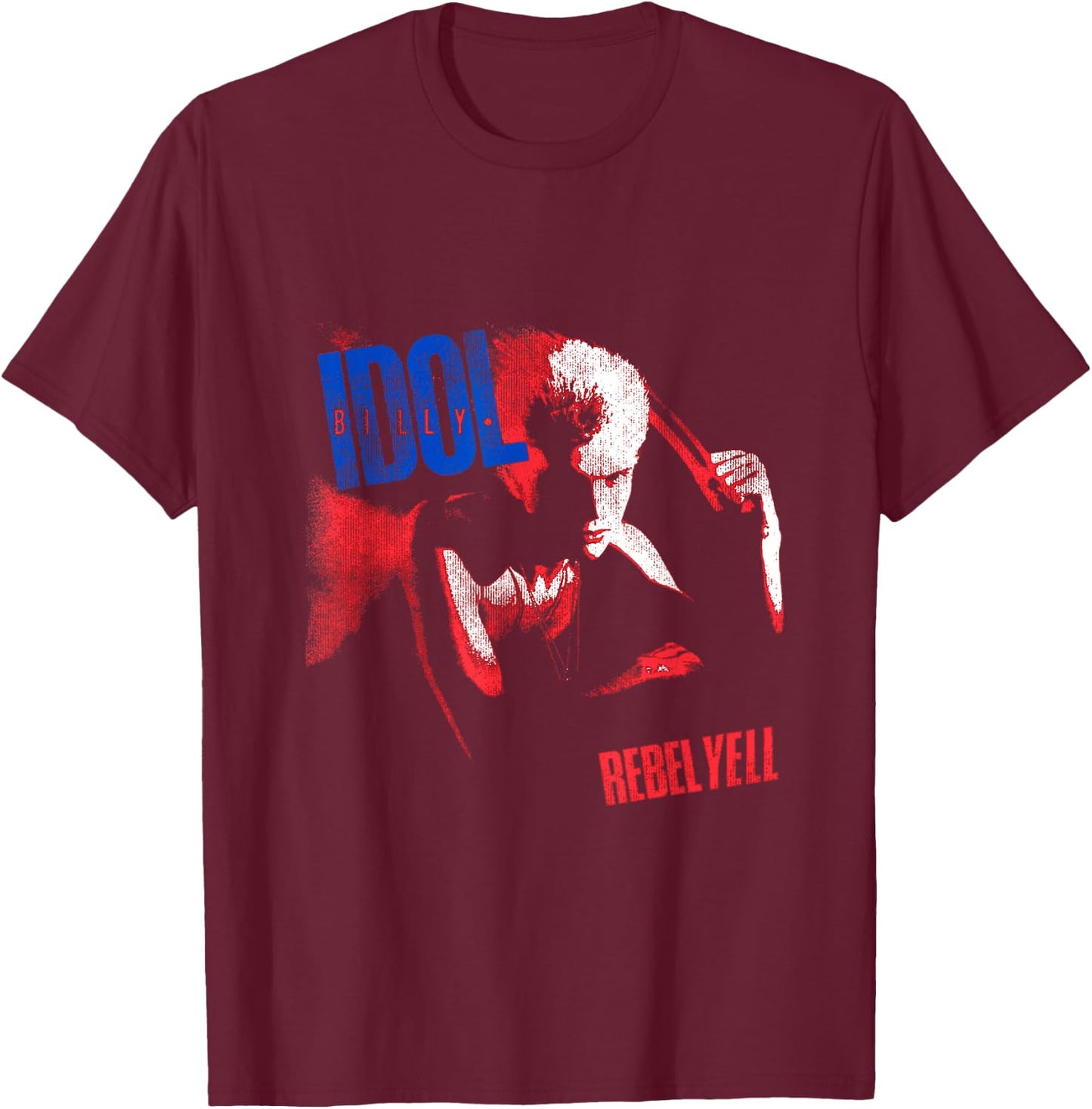 Billy Idol - Rebel Yell T-Shirt - T-Shirt | Maroon