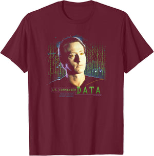 Star Trek Data T-Shirt - T-Shirt | Maroon