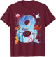 8th Birthday Party Ocean 8 Year Old Sea Fish Aquarium Boy T-Shirt - T-Shirt | Maroon