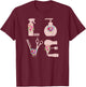 Hairdressing Love Super Cute Cosmetology Floral Arts Barber T-Shirt - T-Shirt | Maroon