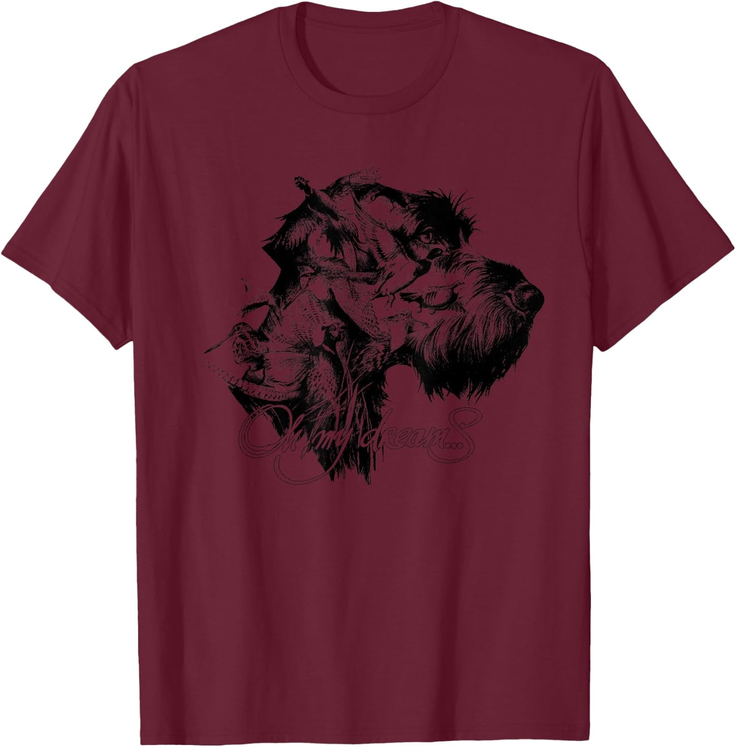 German Wire Hair T-Shirt - T-Shirt | Maroon