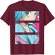 Anime Girl Eyes - Japan Culture Art - Japanese Aesthetic T-Shirt - T-Shirt | Maroon