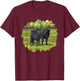 Black Angus Cow & Cute Calf Farm Animals T-Shirt - T-Shirt | Maroon