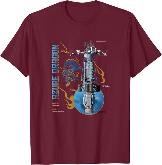 Azure Dragon T-Shirt - T-Shirt | Maroon