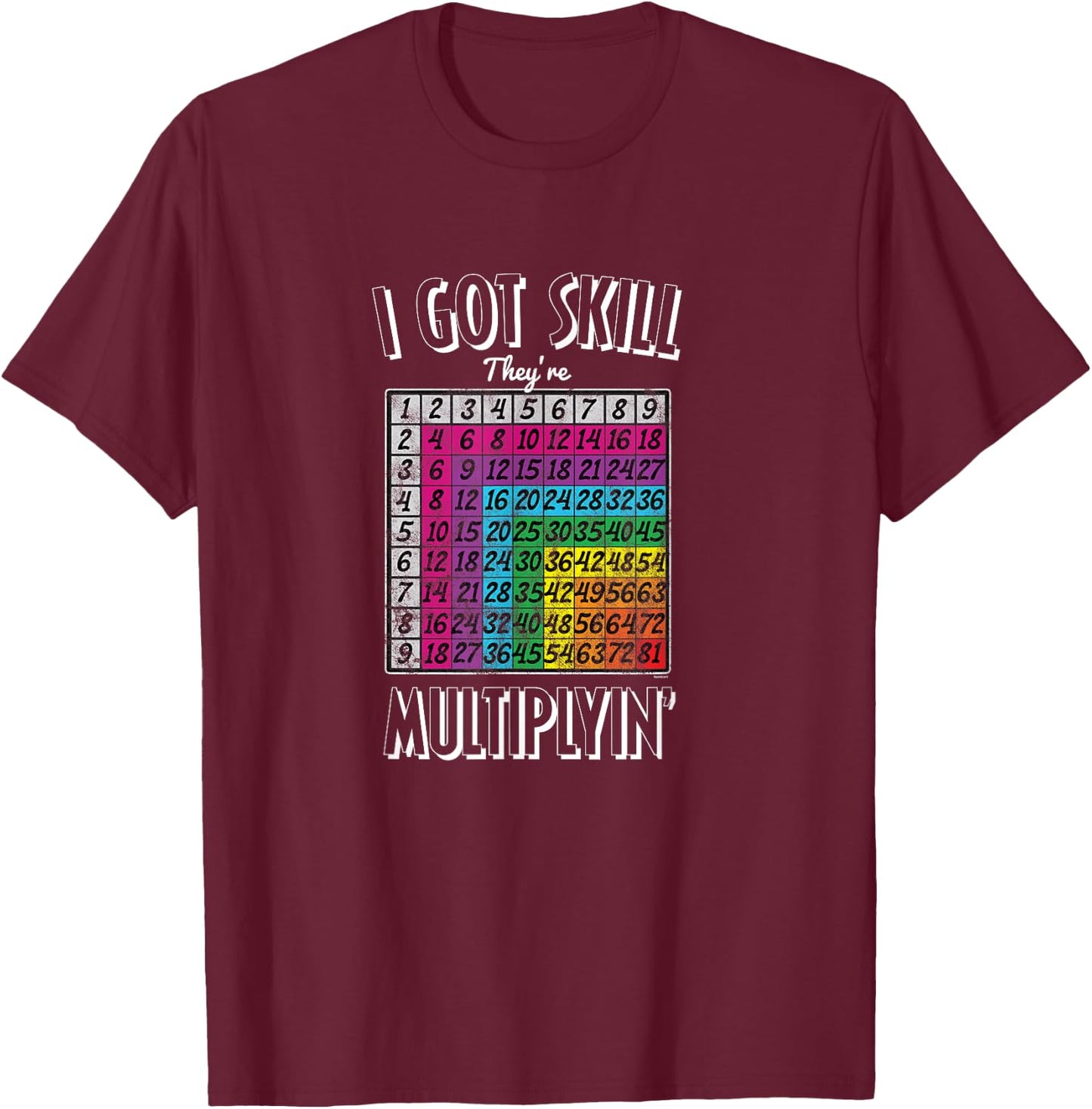 Maths Genie Maths Teacher Scientist Maths Gift T-Shirt - T-Shirt | Maroon