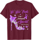 We Wear Purple Butterflies Domestic Violence Awareness T-Shirt - T-Shirt | Maroon
