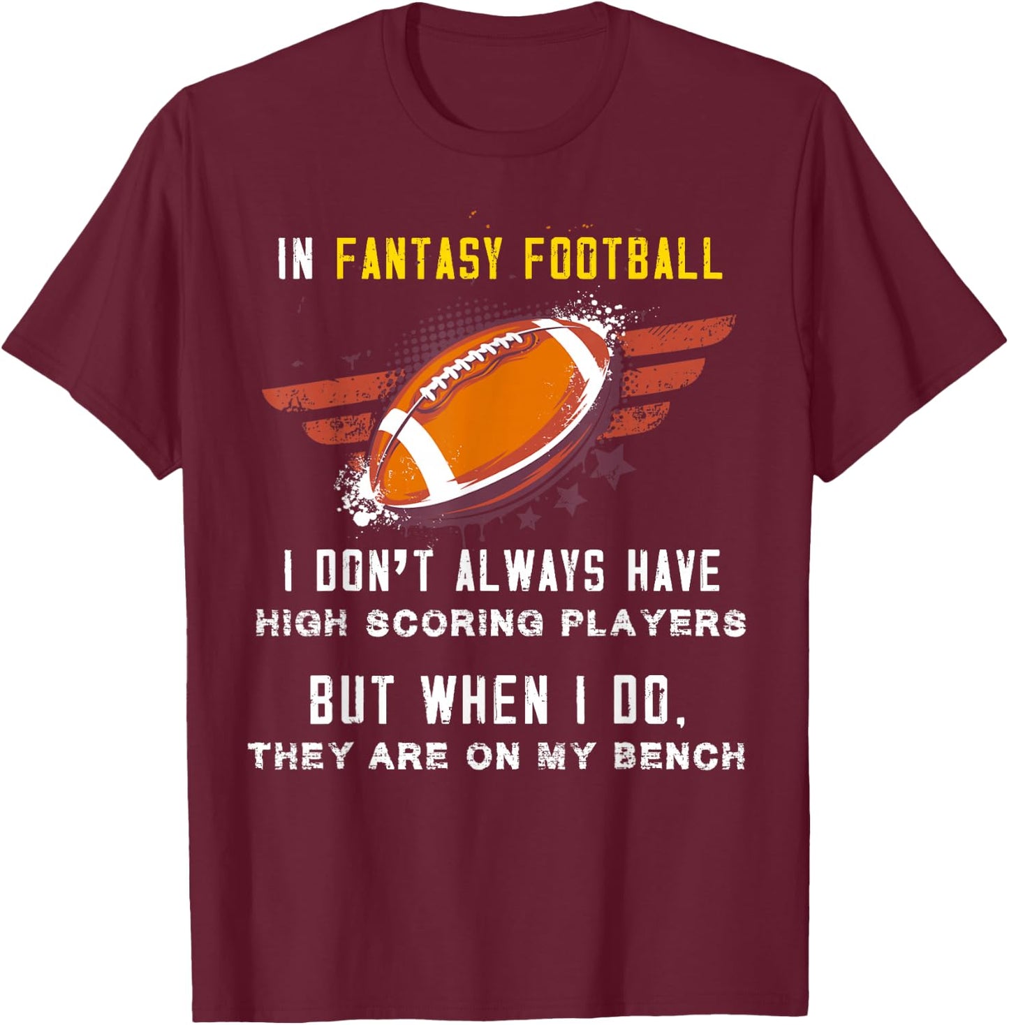 Fantasy football funny shirt - fantasy football losers gift T-Shirt - T-Shirt | Maroon