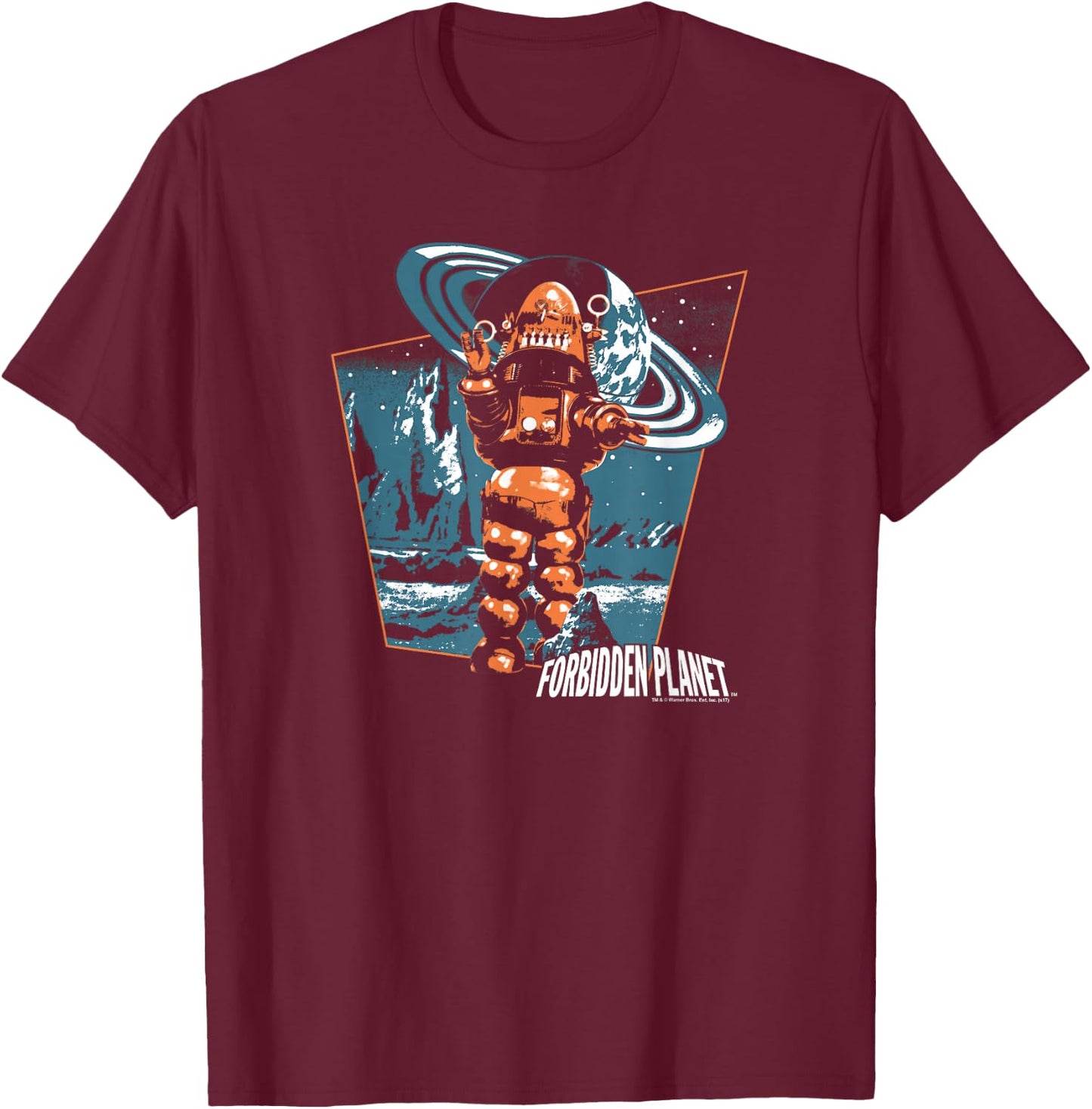 Forbidden Planet Robby Walks T-Shirt - T-Shirt | Maroon