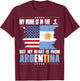 American Grown Patriot Argentinian American from Argentina T-Shirt - T-Shirt | Maroon