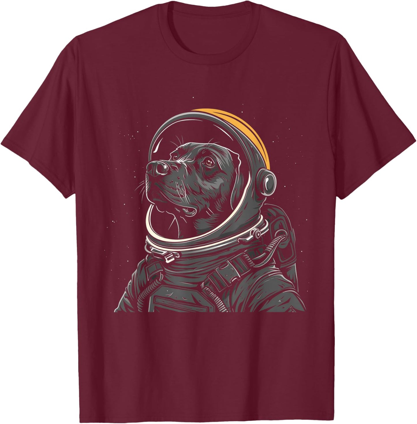 Labrador Astronaut Space Suit Funny Black Lab Dog Mom Dad Men Women Kids T-Shirt - T-Shirt | Maroon