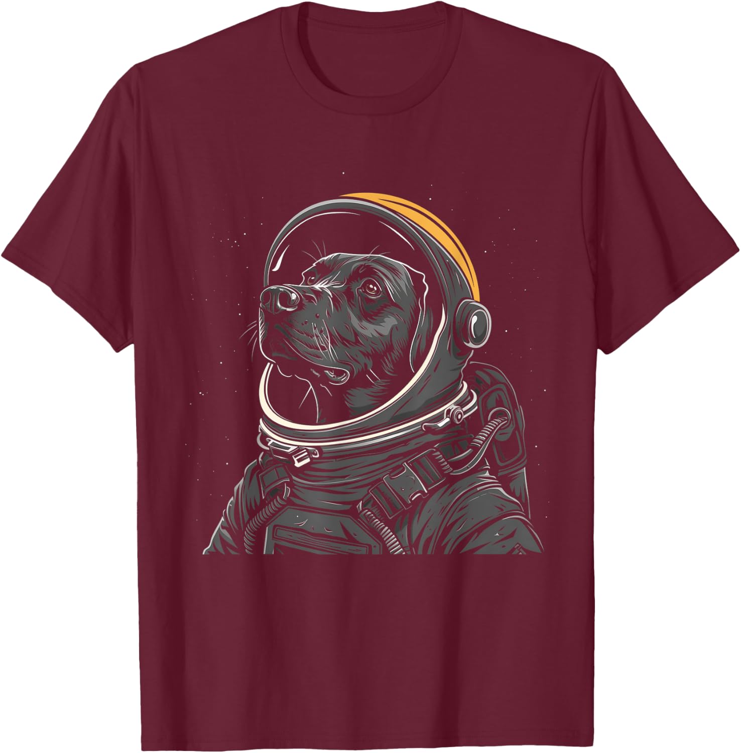 Labrador Astronaut Space Suit Funny Black Lab Dog Mom Dad Men Women Kids T-Shirt - T-Shirt | Maroon