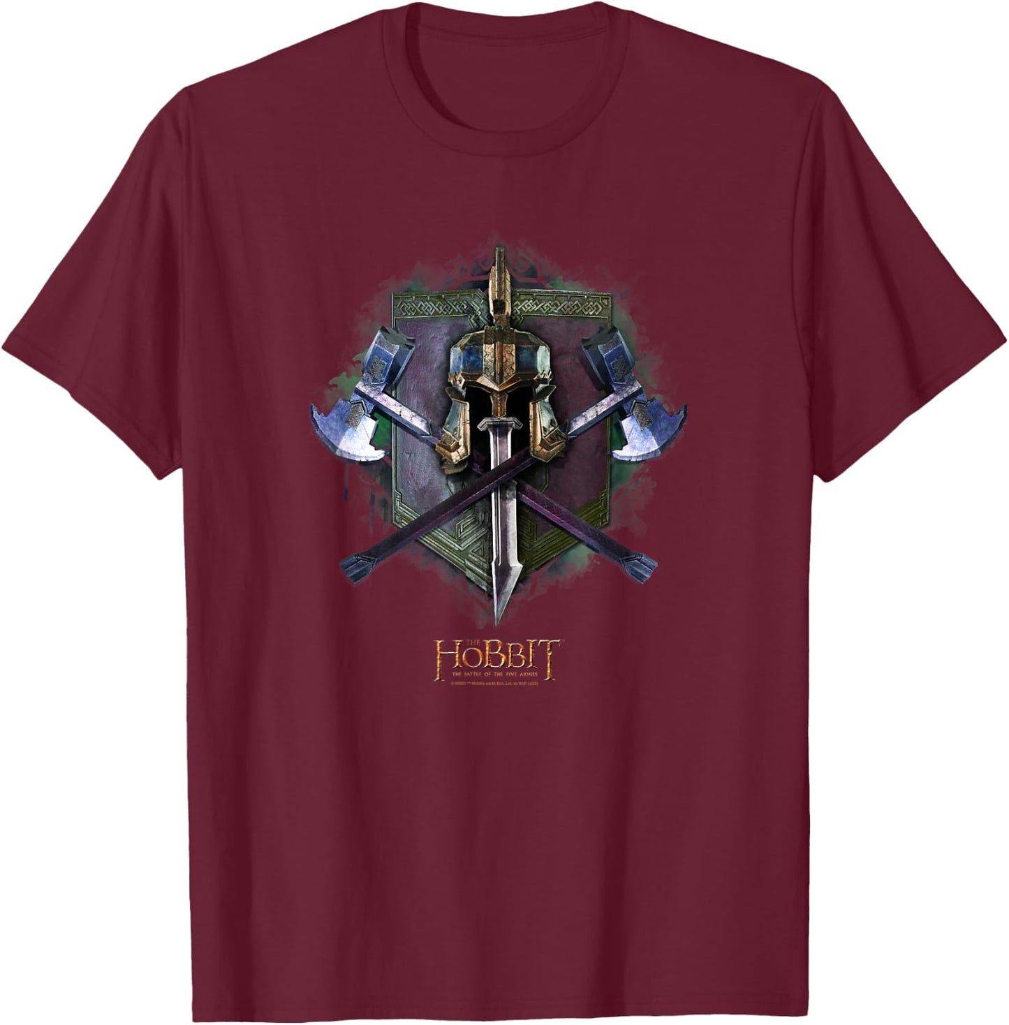 The Hobbit Dwarves of Erebor Armor Poster T-Shirt - T-Shirt | Maroon