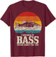 I Wonder If Bass Think About Me Vintage Bass Fishing Fish T-Shirt - T-Shirt | Maroon