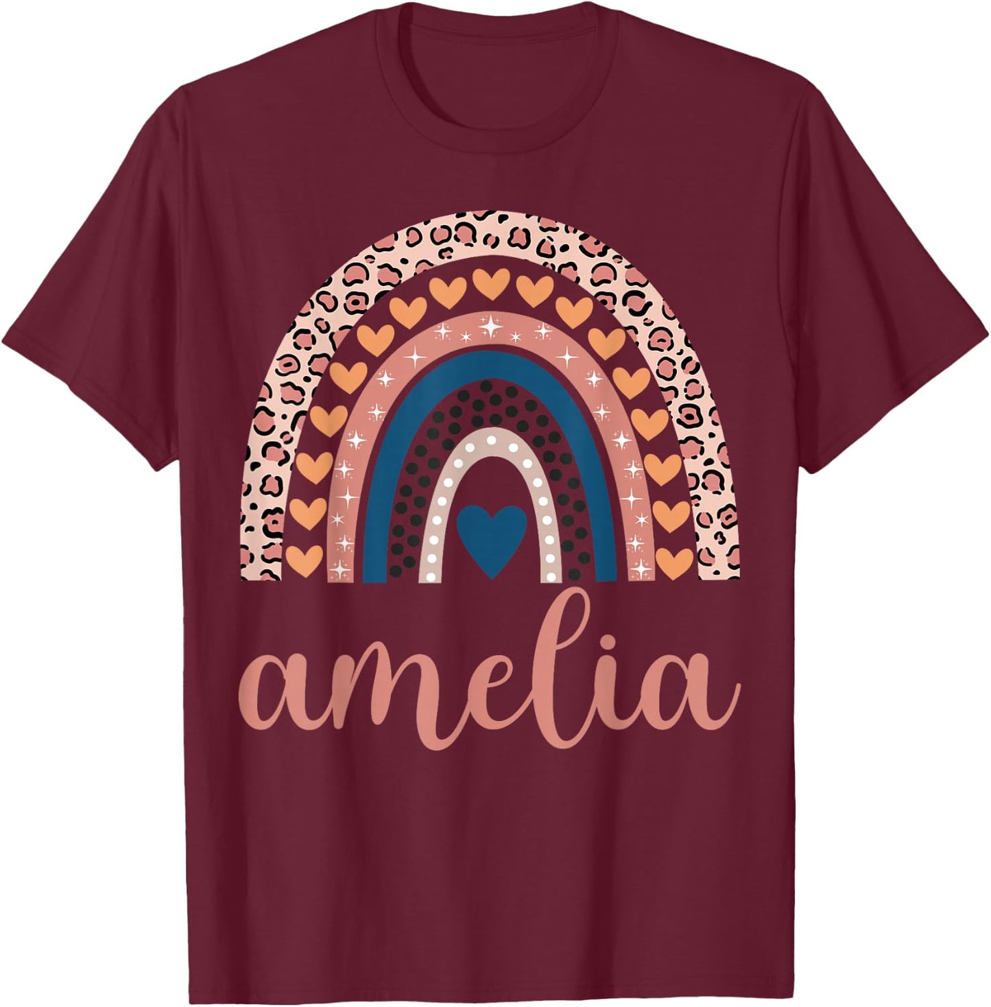 Amelia Amelia Name Birthday Shirt Gift T-Shirt - T-Shirt | Maroon