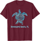 Beach Rosemary, FL Blue Bubble Tribal Save The Sea Turtle Men Women Kids T-Shirt - T-Shirt | Maroon