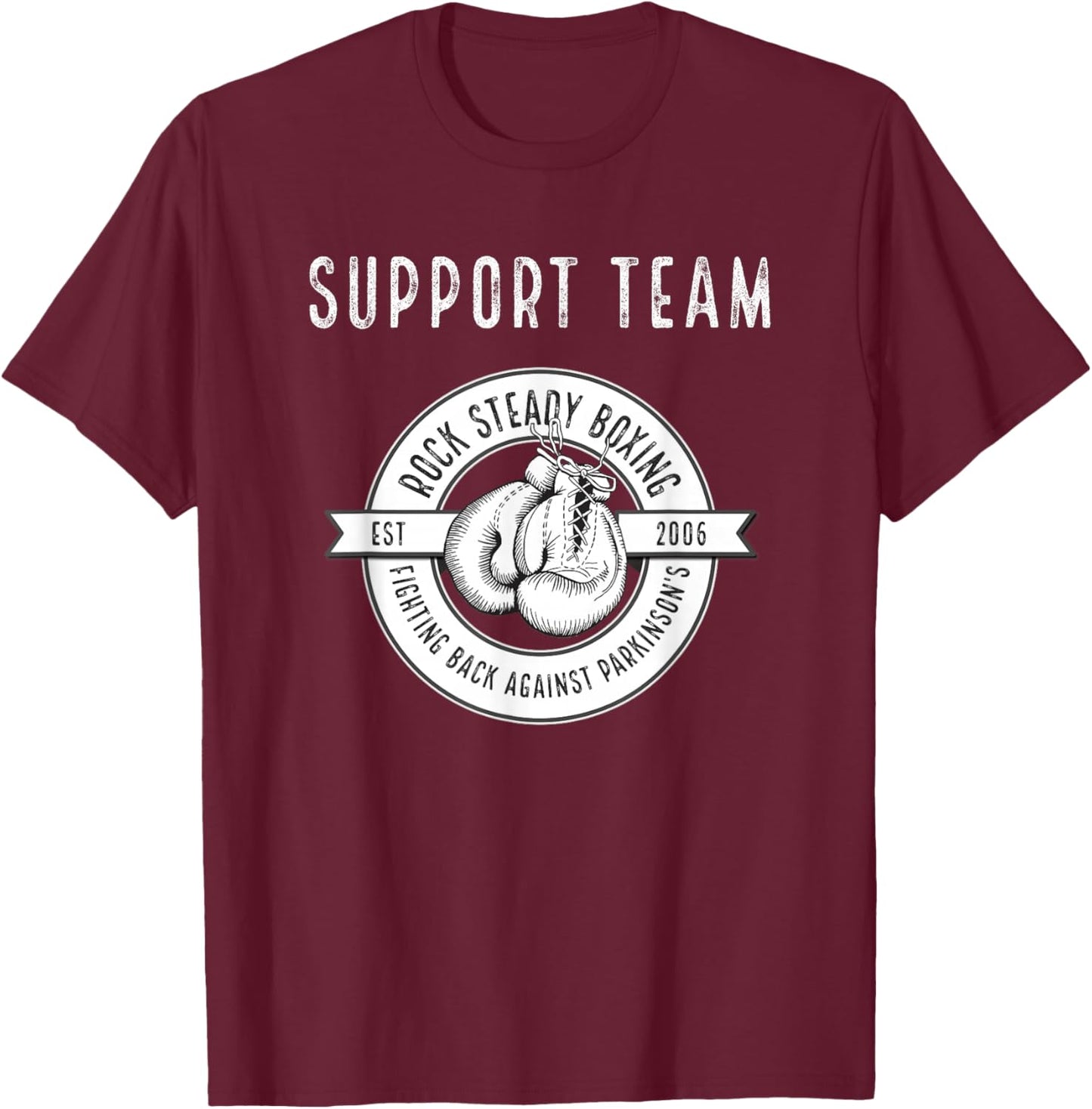 Rock Steady Boxing Parkinson's Disease Awareness T-Shirt - T-Shirt | Maroon