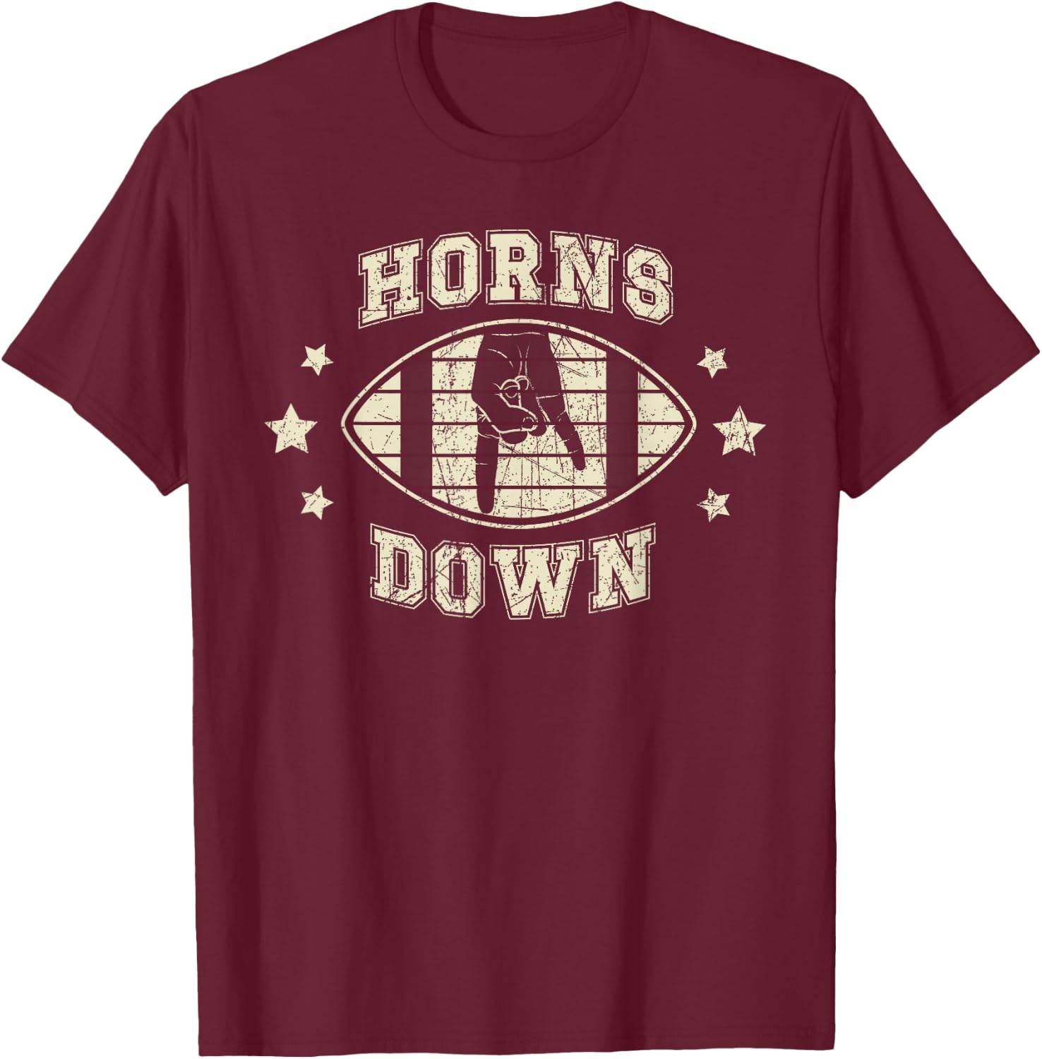 Horns Down Beat Texas Funny Tuck Fexas T-Shirt - T-Shirt | Maroon