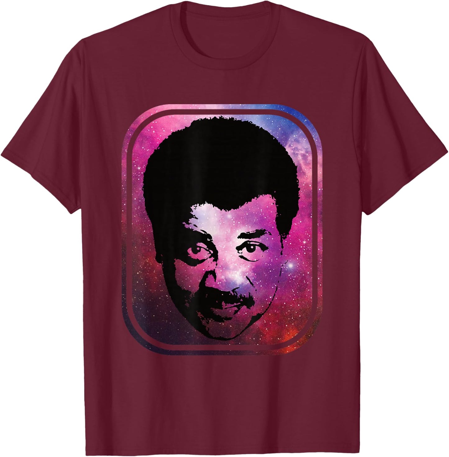 Neil deGrasse Tyson Galaxy Face - Science Lovers' T-Shirt - T-Shirt | Maroon