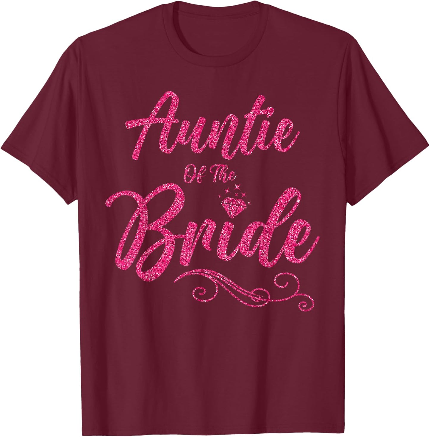 Aunt Of The Bride Bridesmaid Girls Club Bachelorette Party T-Shirt - T-Shirt | Maroon