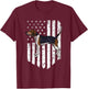 BW American Flag Treeing Walker Coonhound 4th Of July USA T-Shirt - T-Shirt | Maroon