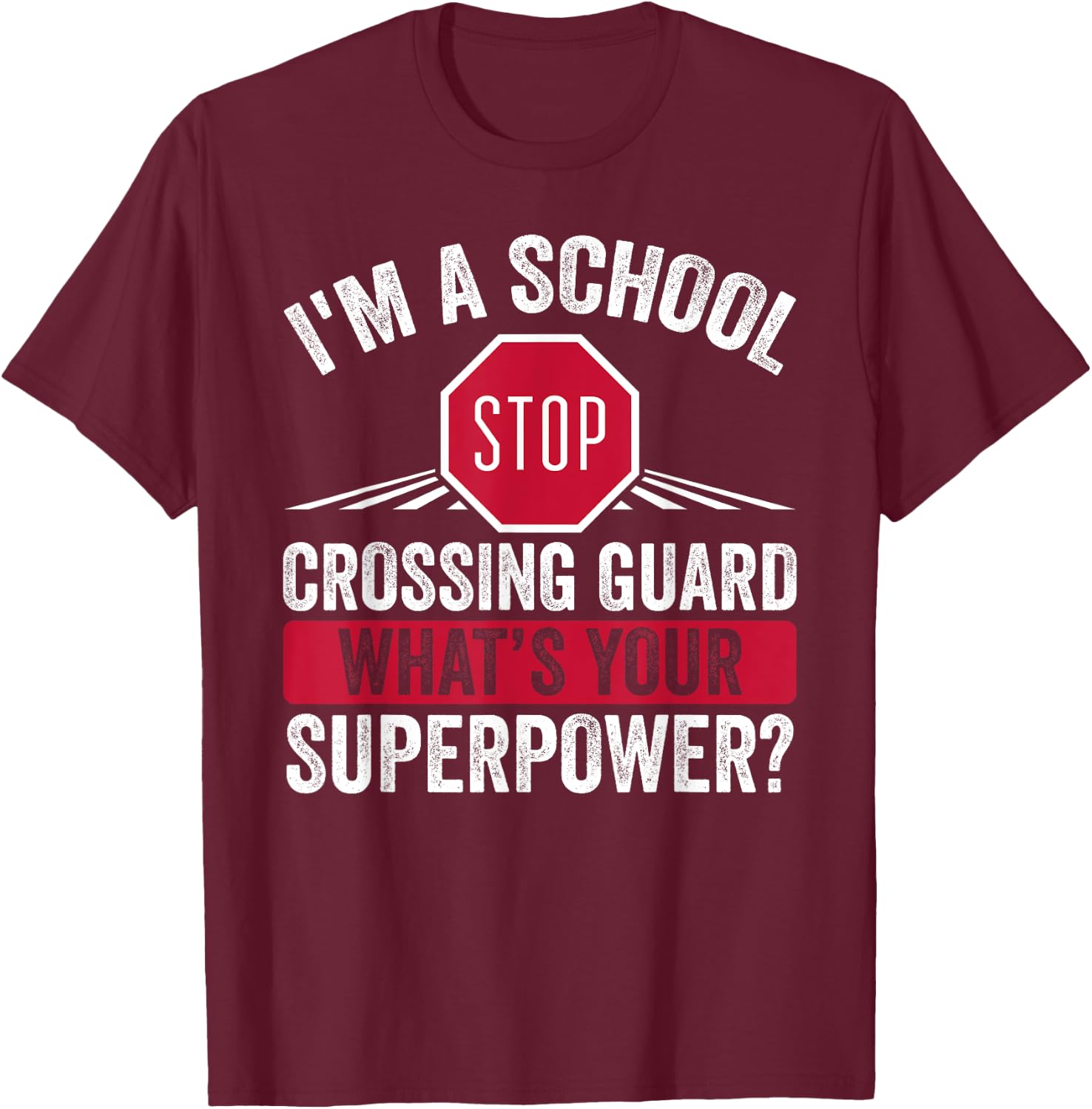 School Crossing Guard – Kids Crossing Guard Traffic Manager T-Shirt - T-Shirt | Maroon