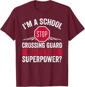 School Crossing Guard – Kids Crossing Guard Traffic Manager T-Shirt - T-Shirt | Maroon