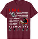 Funny Finance Tax Accounting Ninja T-Shirt - T-Shirt | Maroon