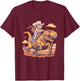 Dino Cowgirl Girls' Dinosaur Rodeo Rider - Nursery T-Shirt - T-Shirt | Maroon
