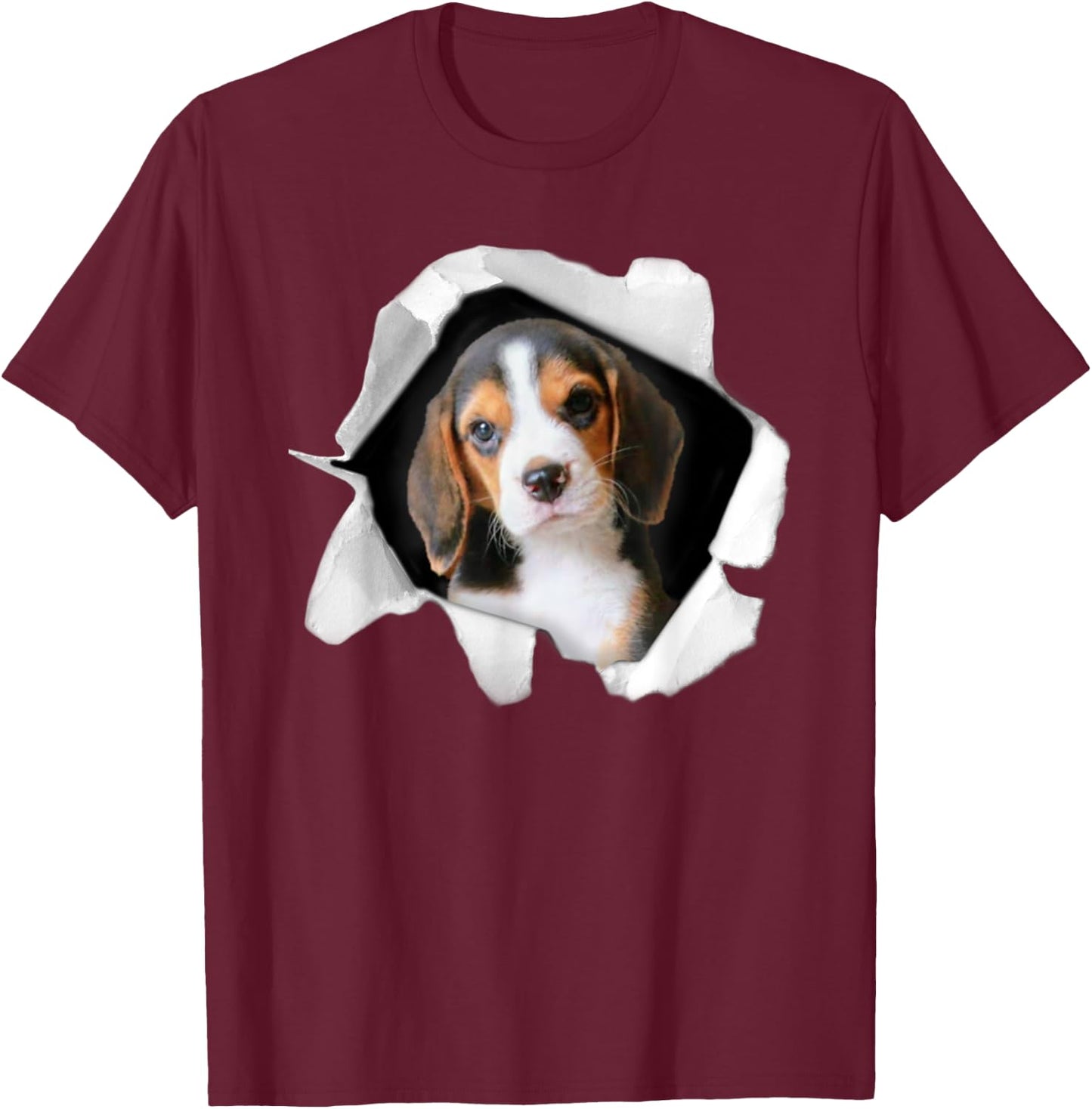 Cute Beagle Shirt Dog Puppy Lover Men Women Boys Girls T-Shirt - T-Shirt | Maroon