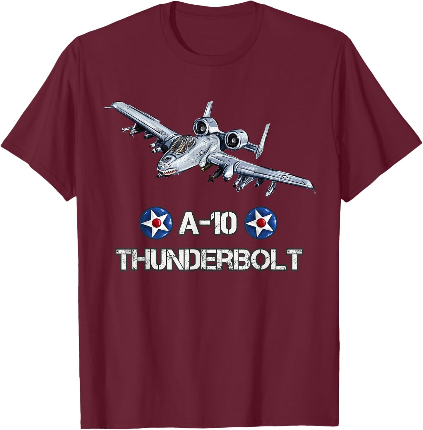 A-10 Warthog Military Aviation A-10 Thunderbolt T-Shirt - T-Shirt | Maroon
