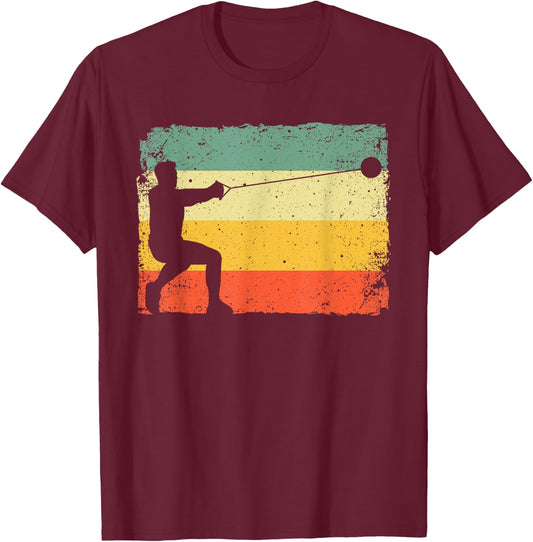 Funny Hammer Track And Field Design Men Women Hammer Thrower T-Shirt - T-Shirt | Maroon