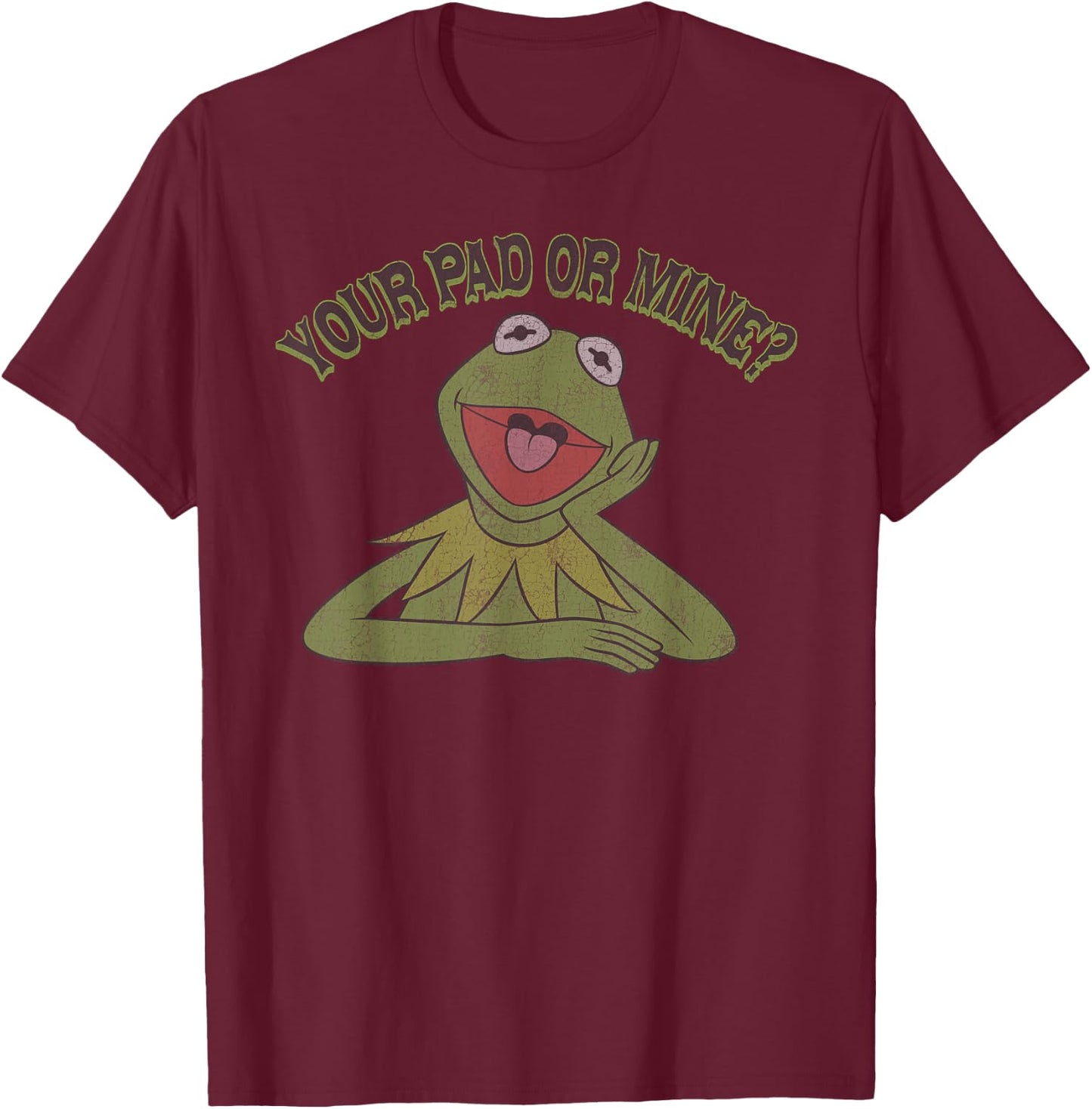 Disney - Kermit The Frog Your Pad or Mine T-Shirt - T-Shirt | Maroon