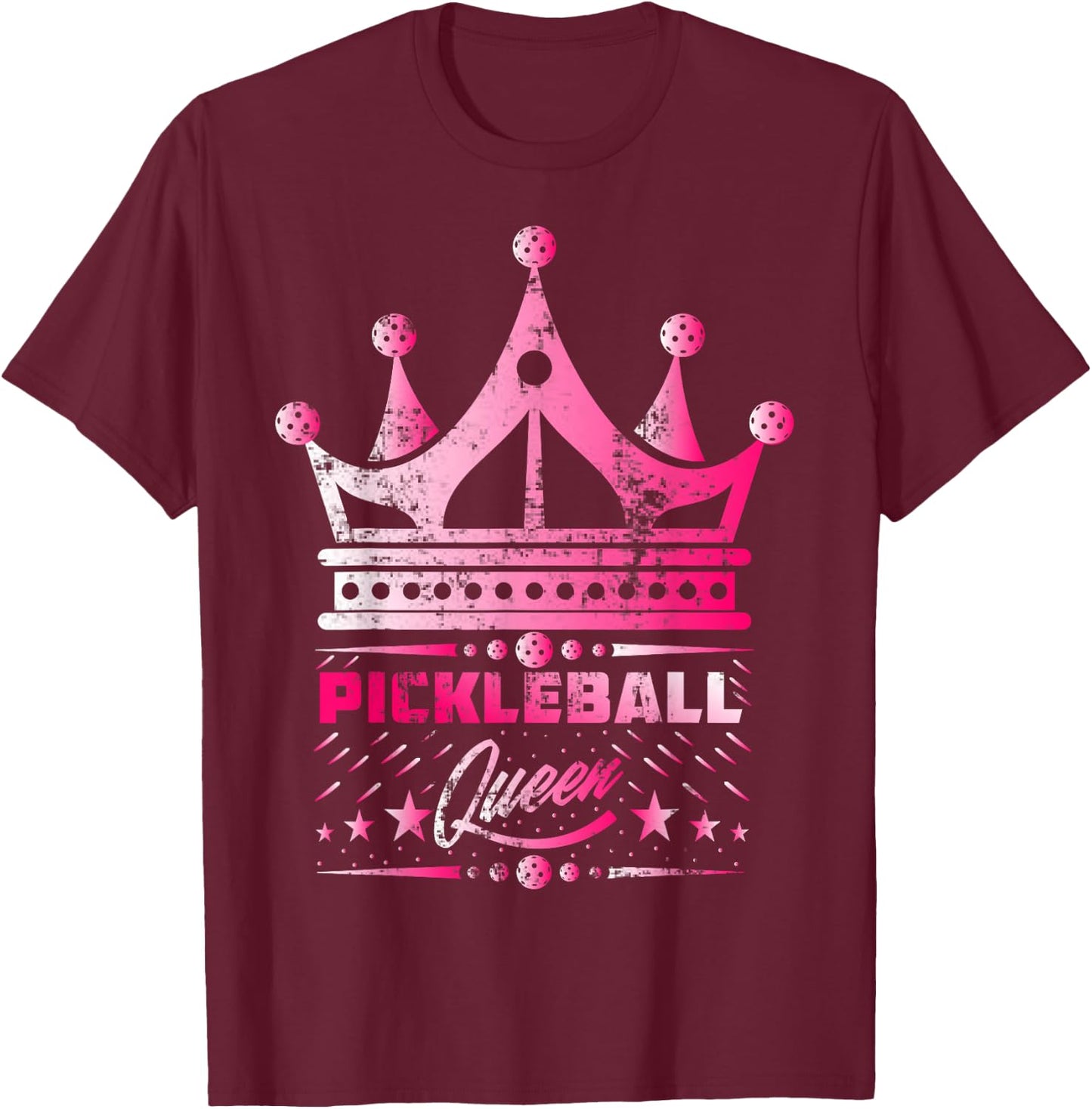 Pickleball Queen Pickleball Player Paddleball T-Shirt - T-Shirt | Maroon