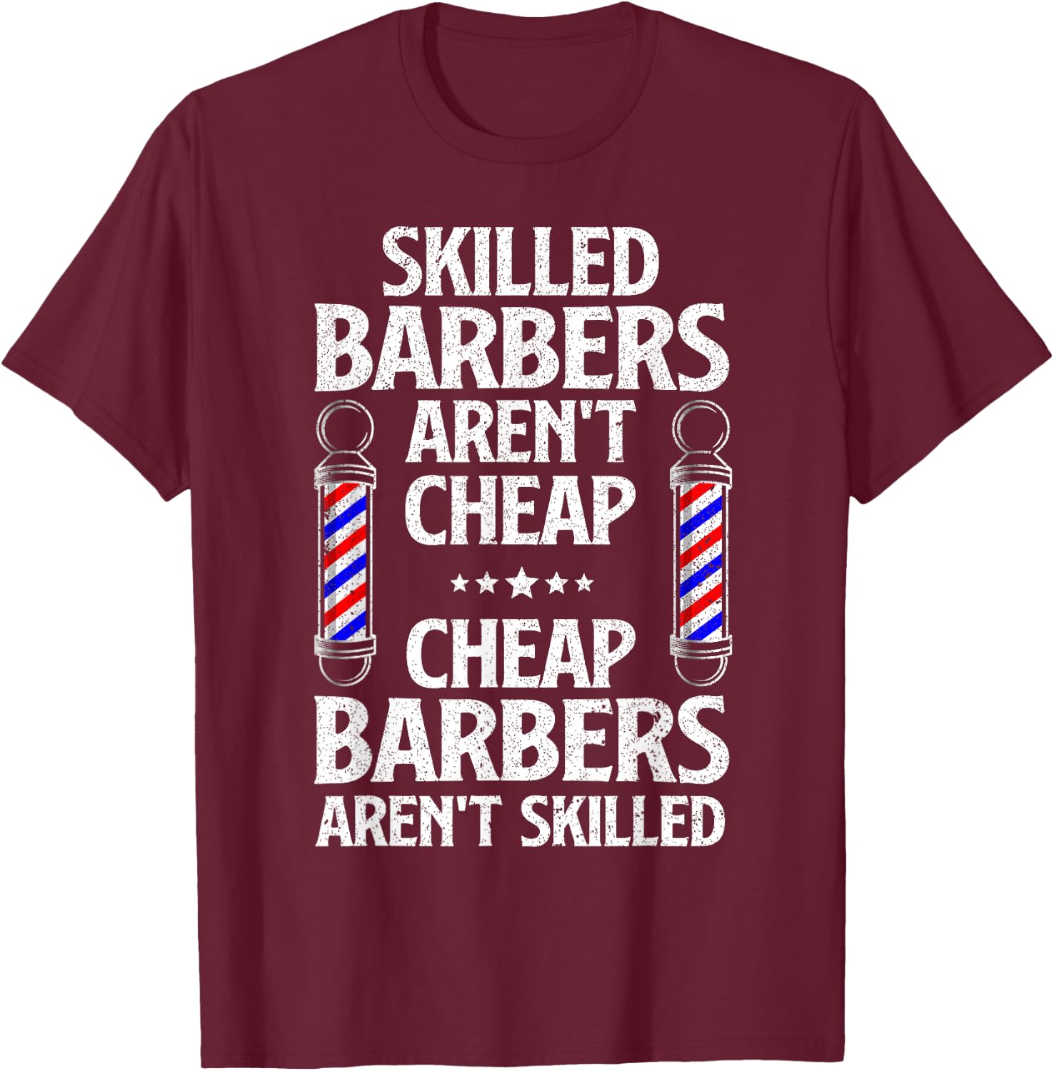 Cute Barber Dad Hairstylist Barbershop Hair Stylist T-Shirt - T-Shirt | Maroon