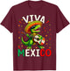 Kids Viva Mexico Shirt Boy Mexican Dinosaur Independence Day T-Shirt - T-Shirt | Maroon
