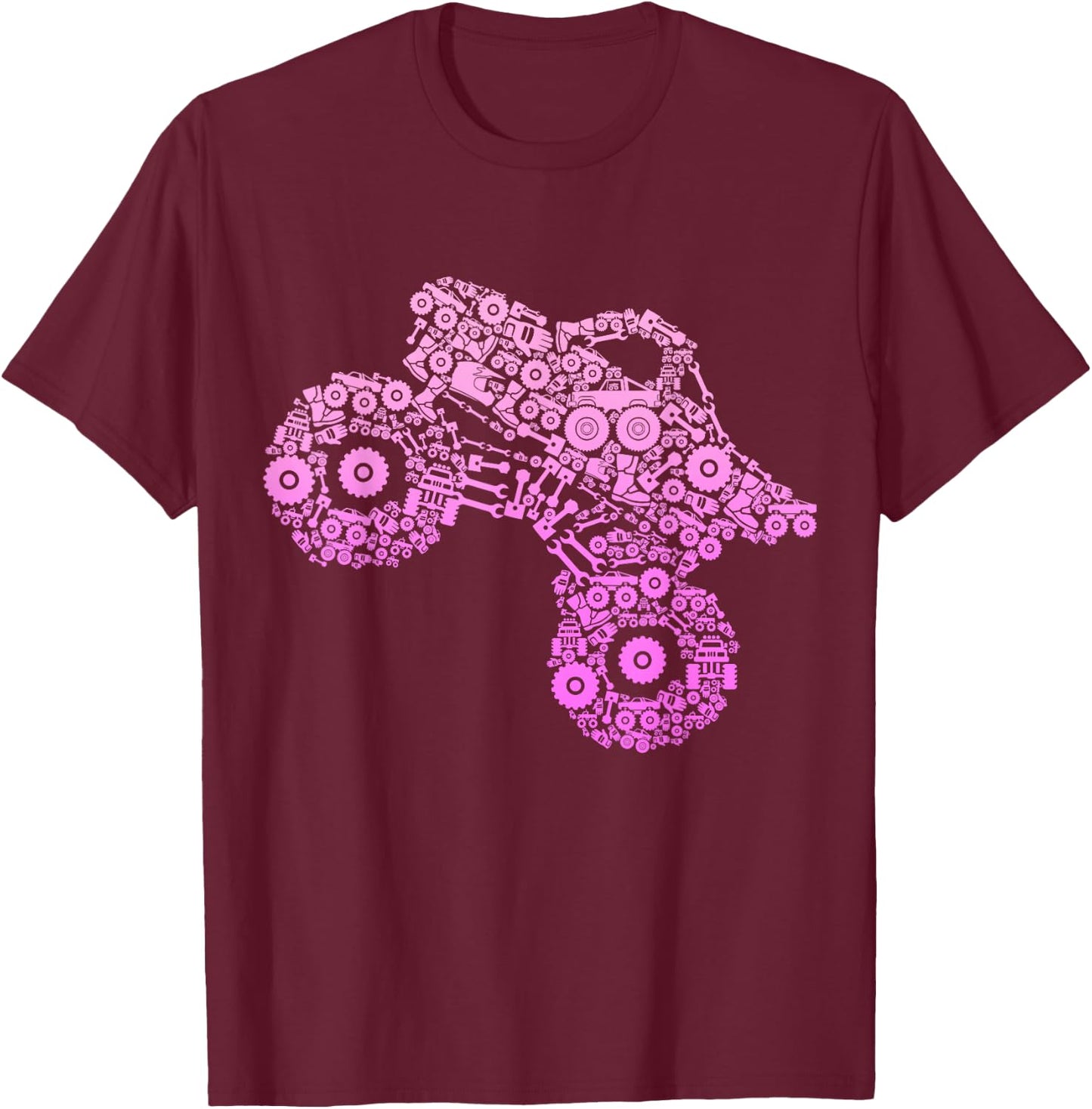 Monster Truck Girls Women T-Shirt - T-Shirt | Maroon