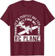 Perfect Day for RC Plane RC Airplane Model Airplane T-Shirt - T-Shirt | Maroon