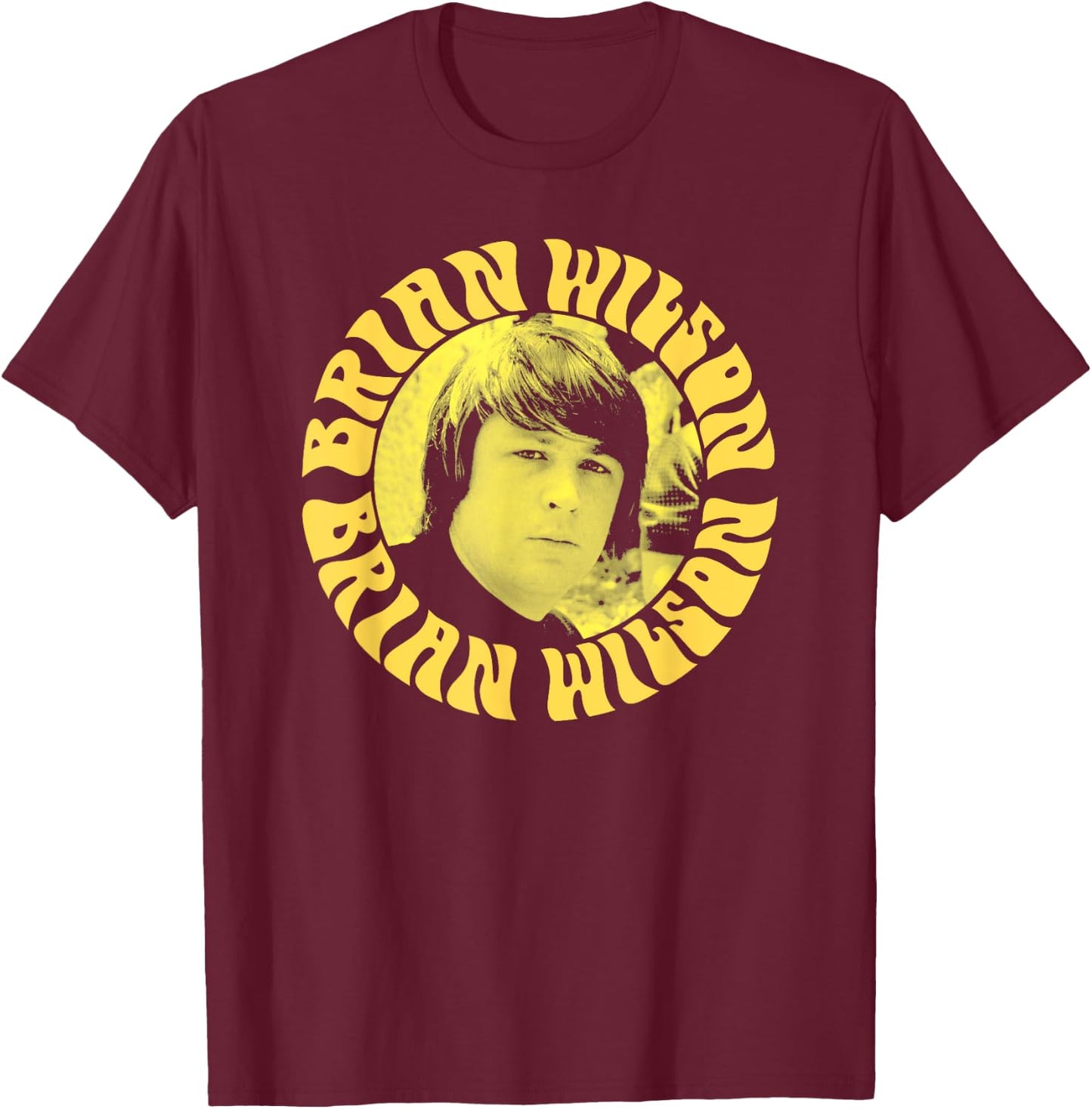 Brian Wilson – Yellow Headshot T-Shirt - T-Shirt | Maroon