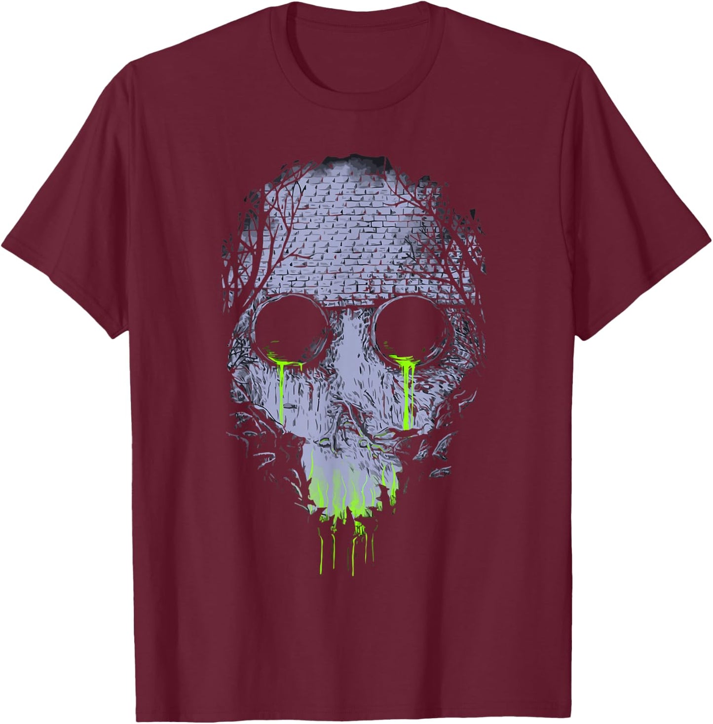 I Love Toxic Skull Waste Protect nature T-Shirt - T-Shirt | Maroon
