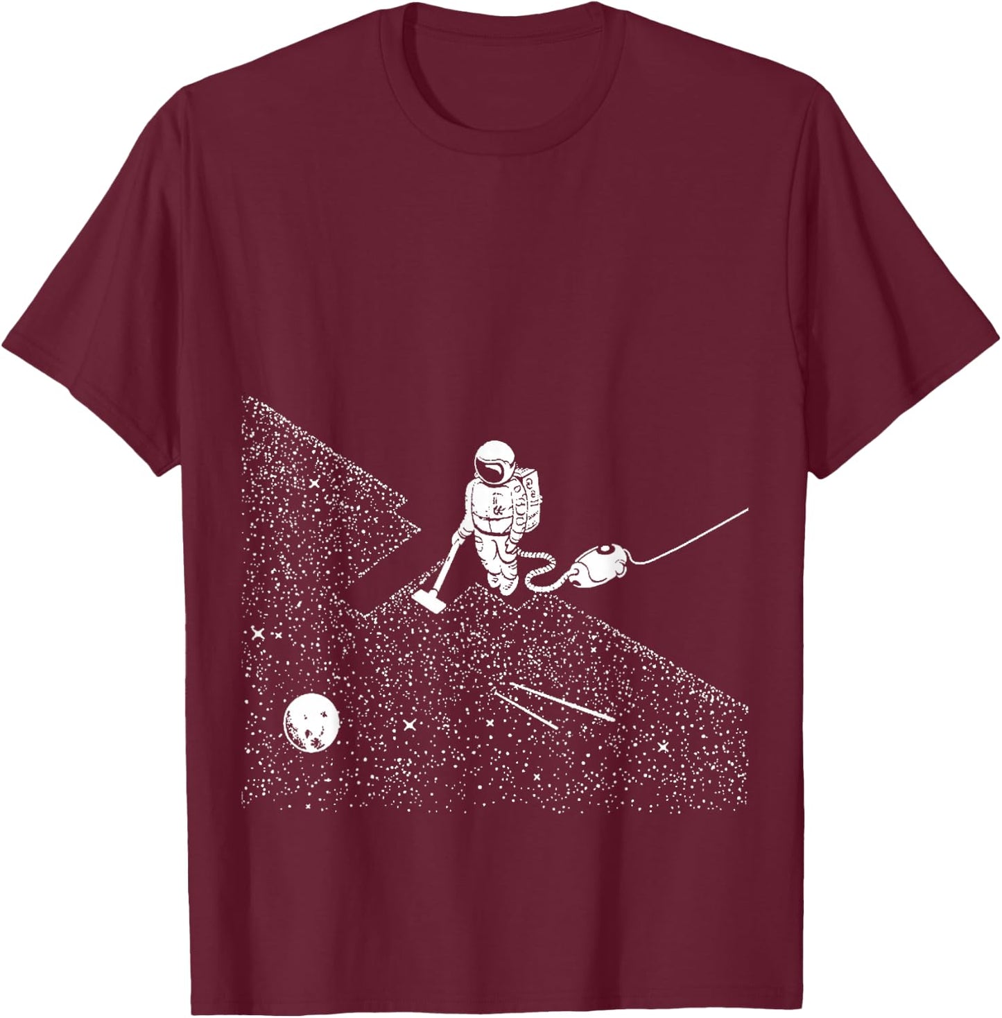 Space Vacuuming T-Shirt - T-Shirt | Maroon